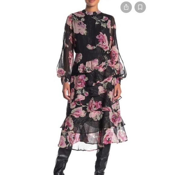 Walter Baker Black Midi Dress - Picture 1 of 2